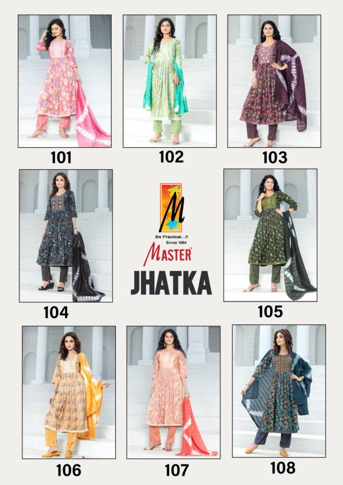 Jhatka By Master Nayra Cut Printed Kurti With Bottom Dupatta Wholesale Market In Surat
